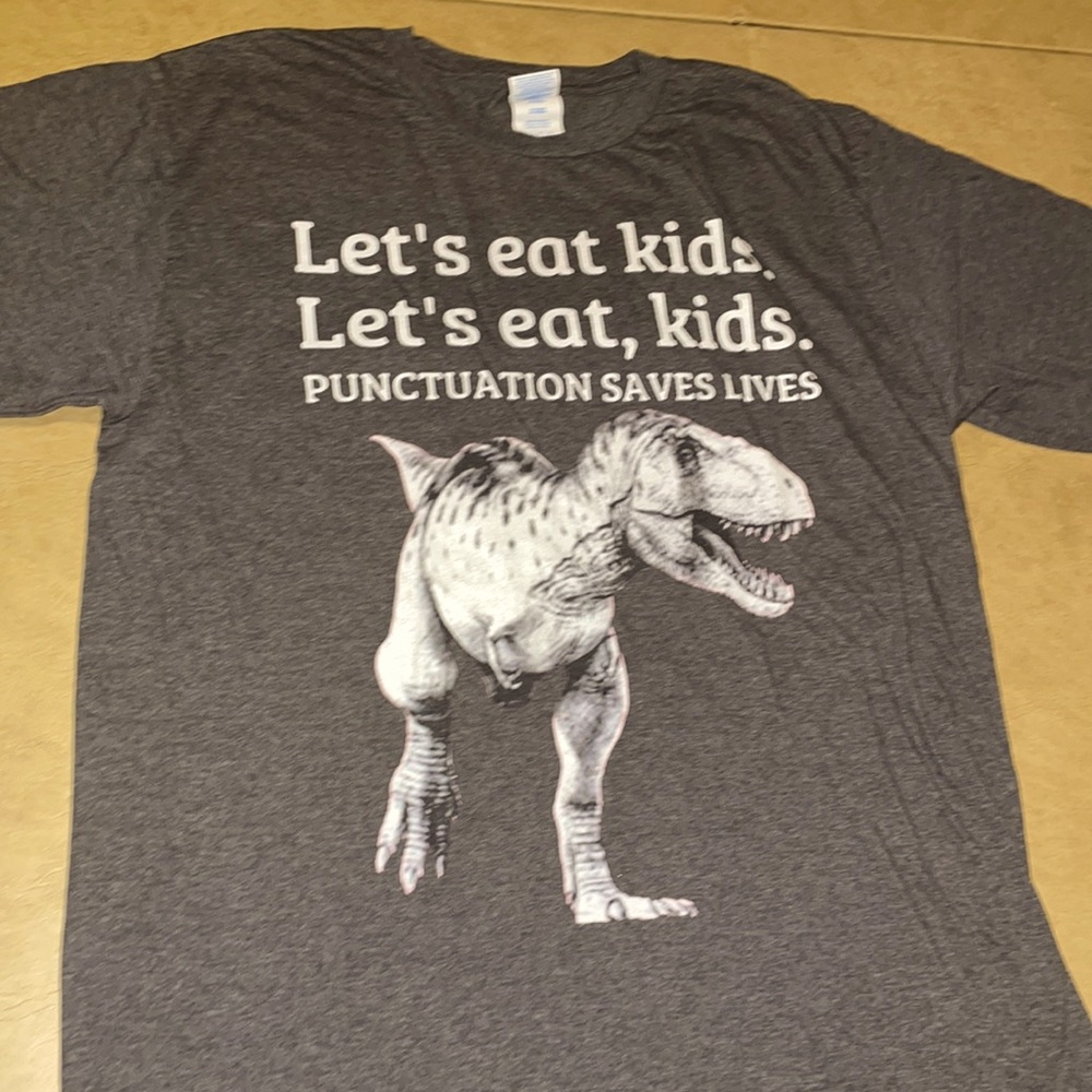 Men’s funny graphic T-shirt, gray